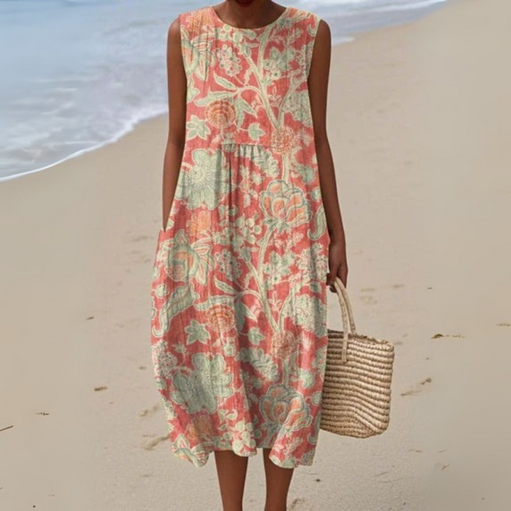 Elisa Floreale Abito Midi Estivo per Donna