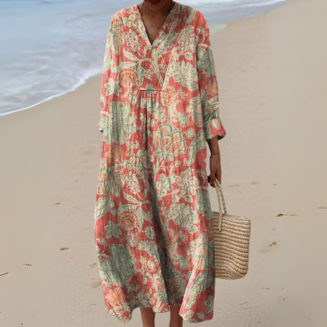 Elisa Floreale Abito Midi Estivo per Donna