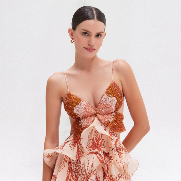 Elia Abito con Volant e Corpino Farfalla per Donna