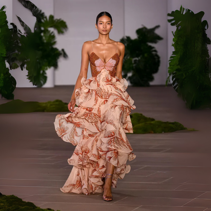 Elia Abito con Volant e Corpino Farfalla per Donna