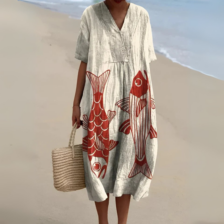 Isabella Rilassata Abito Midi Estivo per Donna