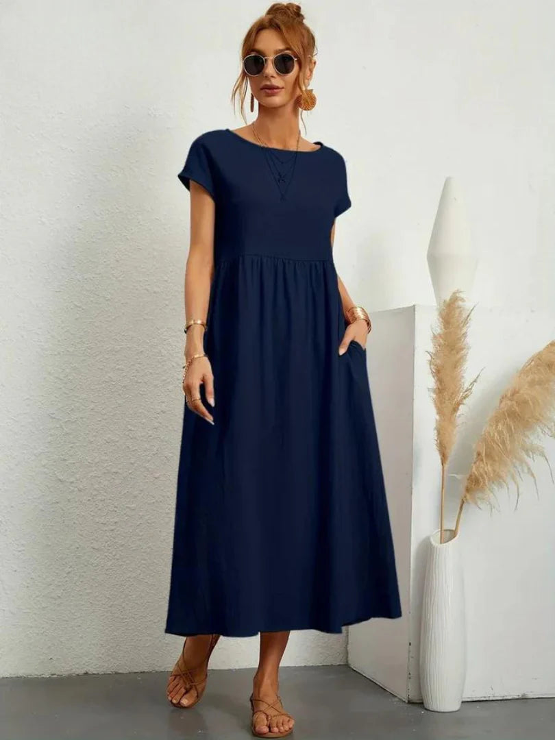 Mona Rilassato Abito Estivo Midi per Donna