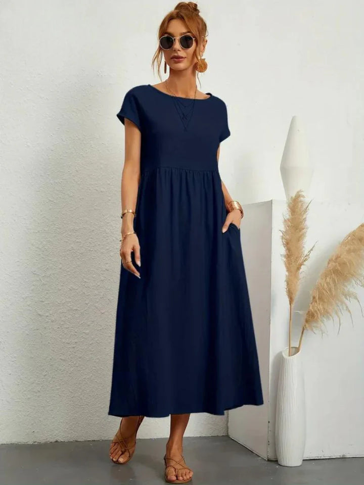 Mona Rilassato Abito Estivo Midi per Donna