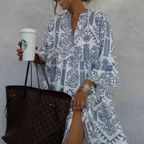 Suzy Boho Abito con Vestibilità Rilassata per Donna