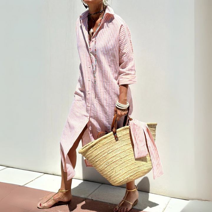 Beth Casuale Abito Camicia a Righe per Donna