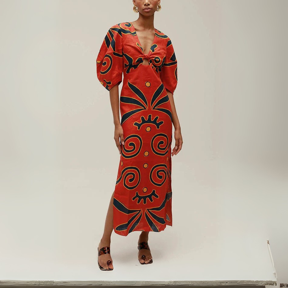 Mira Vivace Abito con Maniche Ampie per Donna