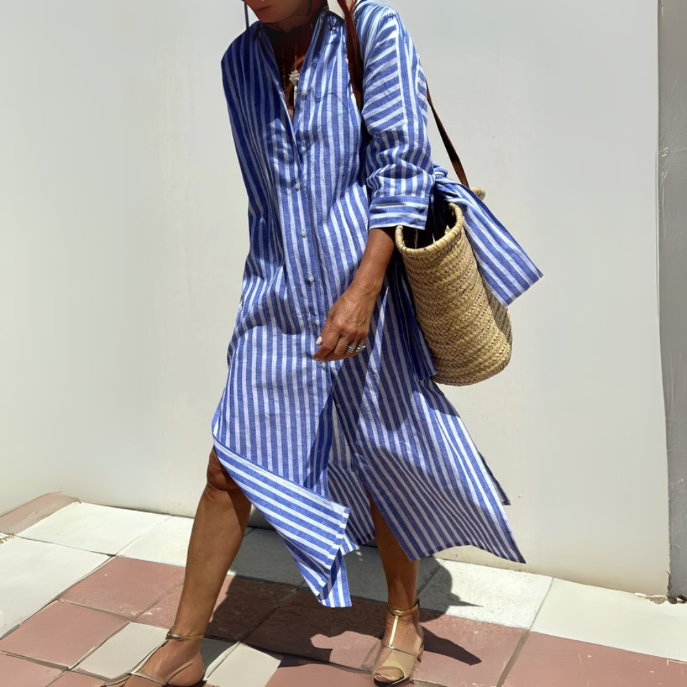 Beth Casuale Abito Camicia a Righe per Donna