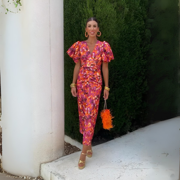 Sheila Alla Moda Abito Midi Arricciato per Donna