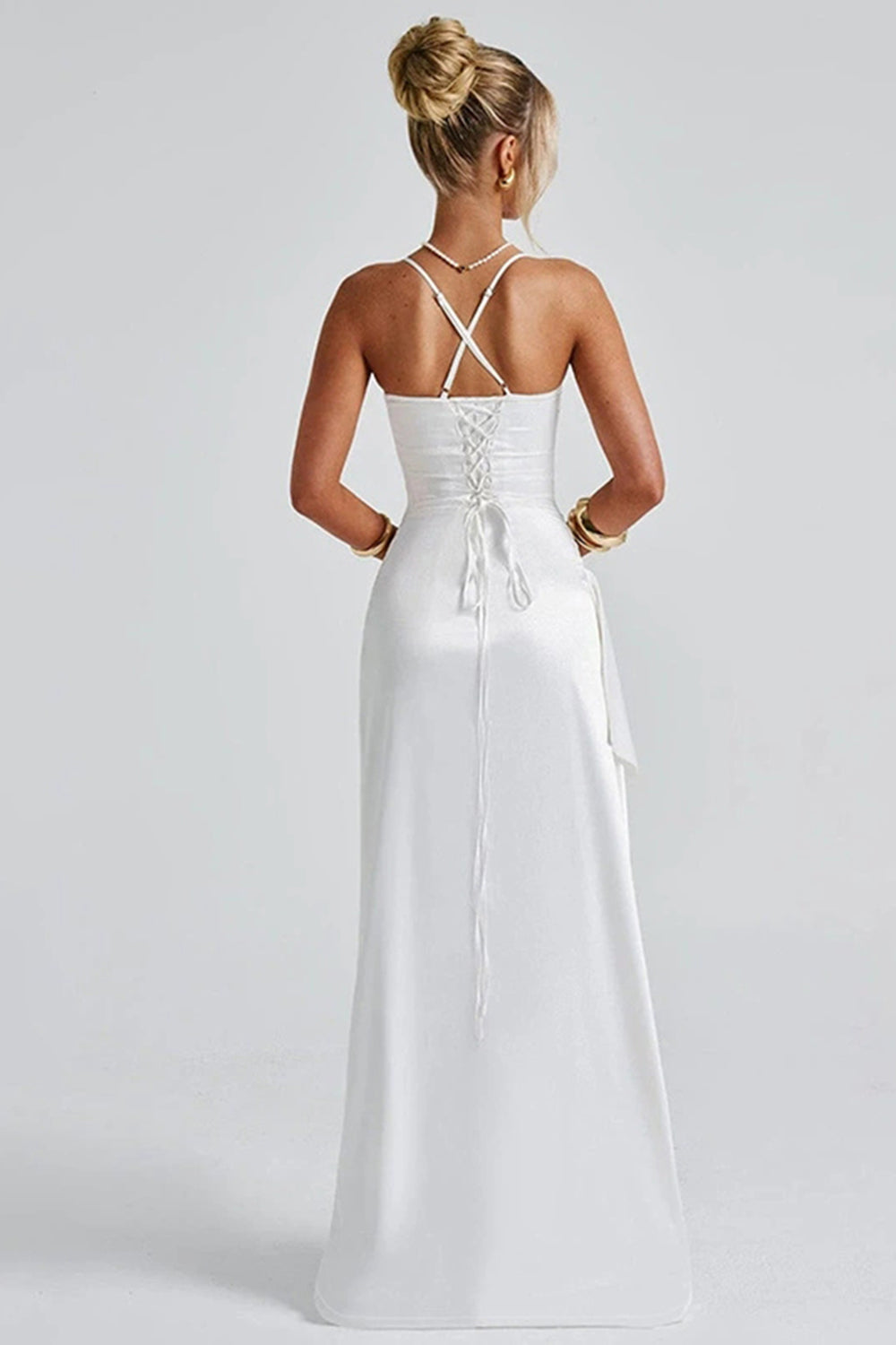 Shia Affascinante Abito Lungo con Spacco per Donna