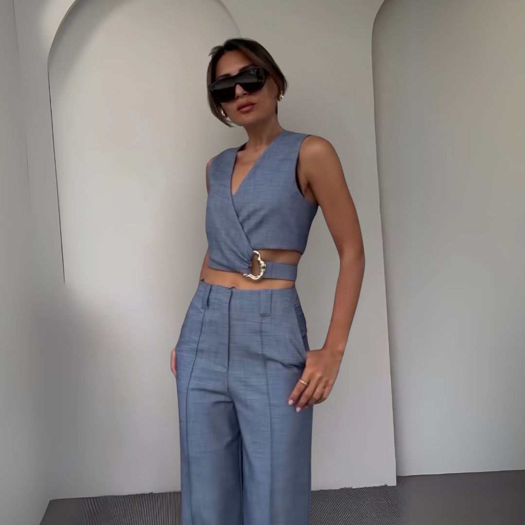 Ruby Moderno Completo Due Pezzi Corto per Donna