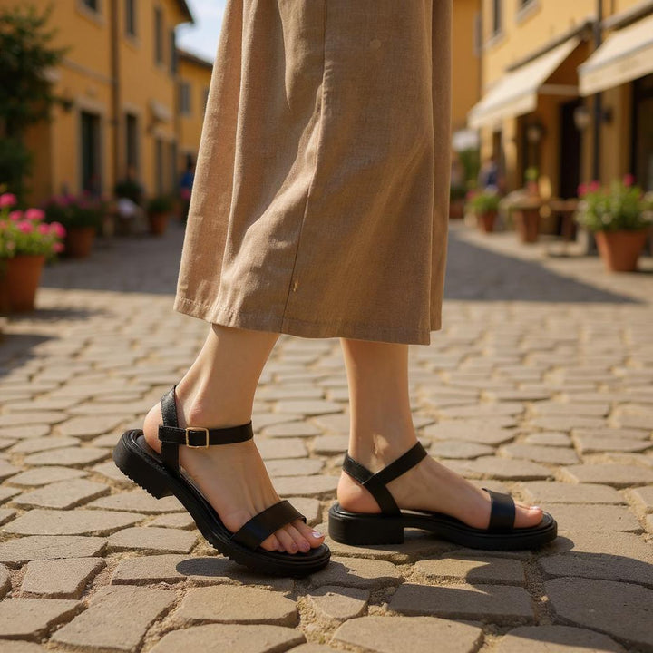 Grace Punta Aperta Sandali con Cinturino per Donna