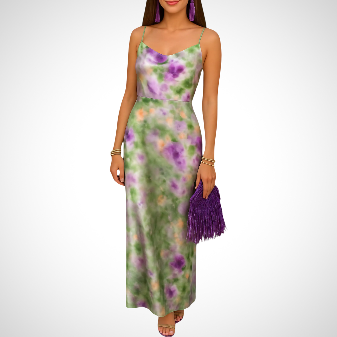 Iris Raffinata Abito Lungo Svasato per Donna