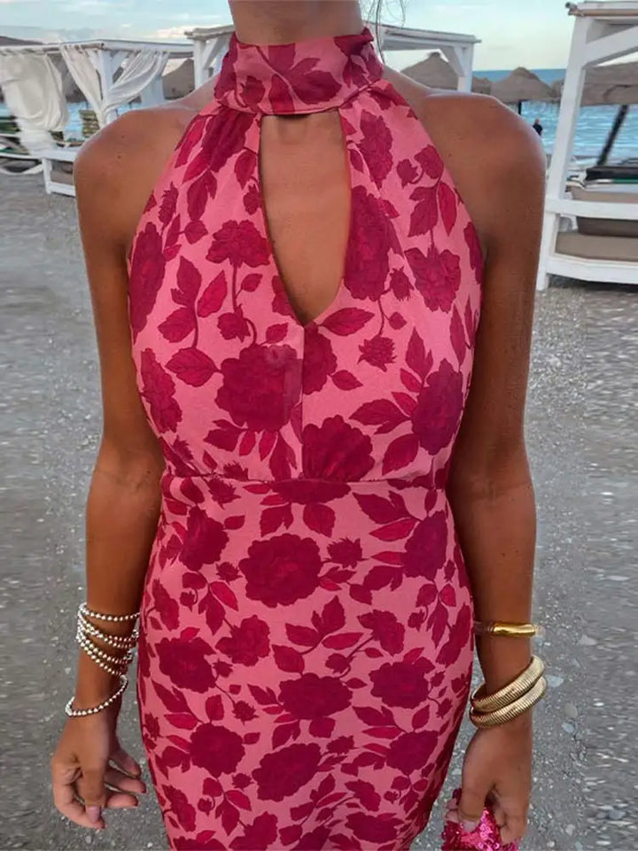 Myra Elegante Abito Midi Floreale per Donna