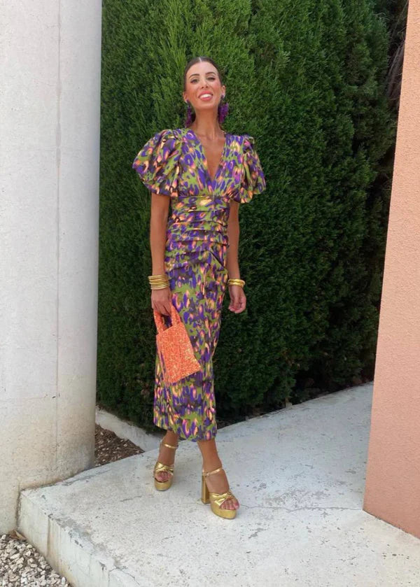 Sheila Alla Moda Abito Midi Arricciato per Donna