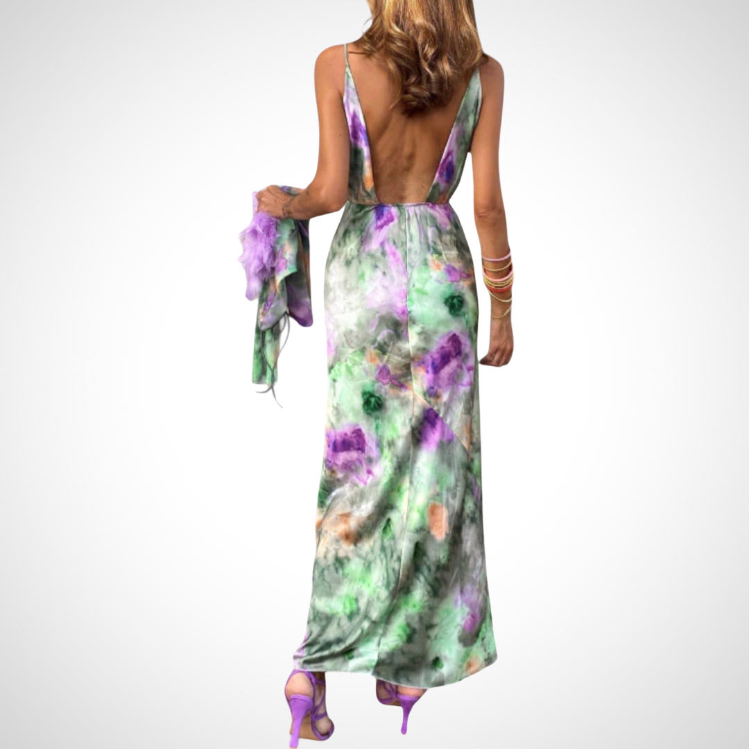 Iris Raffinata Abito Lungo Svasato per Donna